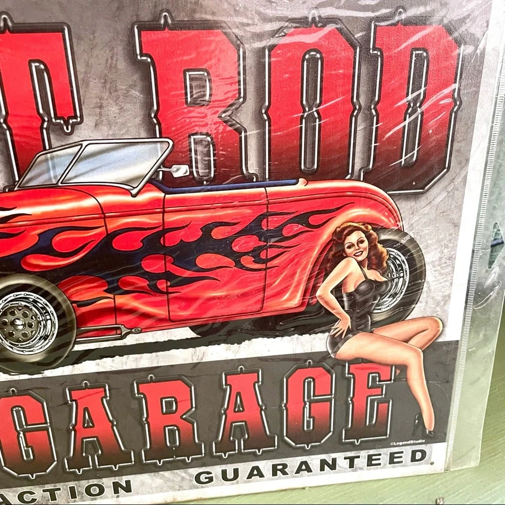 NEW Hot Rod Garage Metal Sign